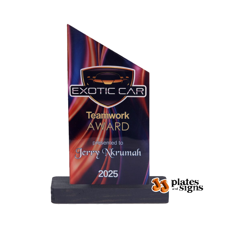 3D Sublimation Trophy 2T Slant