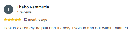 Customer review
