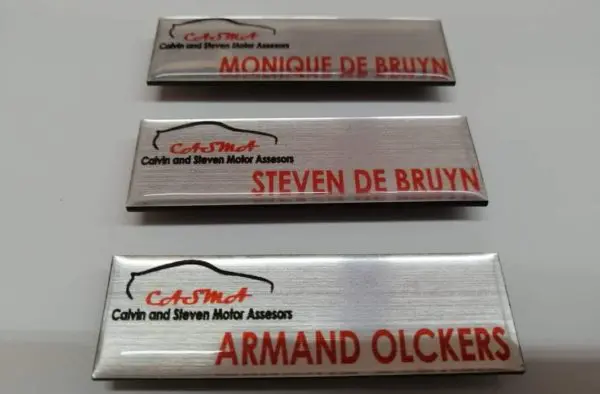 Domed Name Tags w/Magnet South Africa