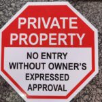 ABS Plastic No Trespassing (200 x 200)