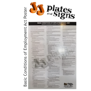 Basic Conditions of Employment Act Poster Basic Conditions of Employment Act Poster