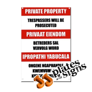 Private Property Board A1