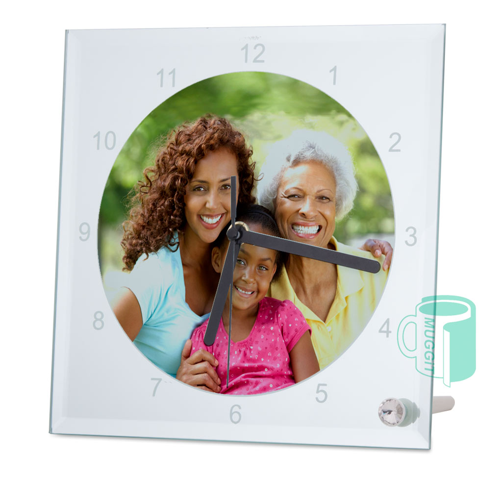 Clock Glass Square Mirror